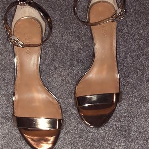 Jcrew gold heels